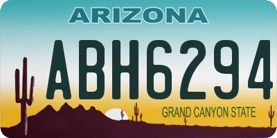 AZ license plate ABH6294