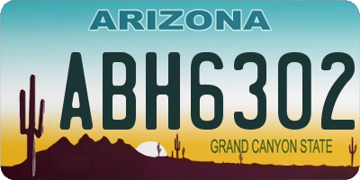 AZ license plate ABH6302