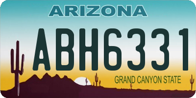 AZ license plate ABH6331