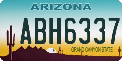 AZ license plate ABH6337