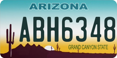 AZ license plate ABH6348
