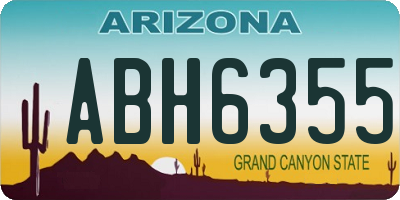 AZ license plate ABH6355