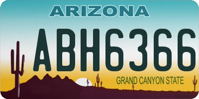 AZ license plate ABH6366