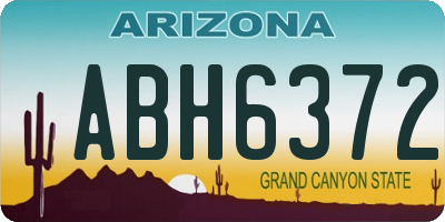 AZ license plate ABH6372