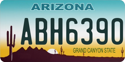 AZ license plate ABH6390