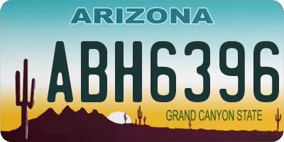 AZ license plate ABH6396