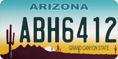 AZ license plate ABH6412