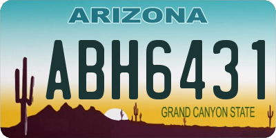 AZ license plate ABH6431