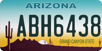 AZ license plate ABH6438