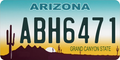 AZ license plate ABH6471