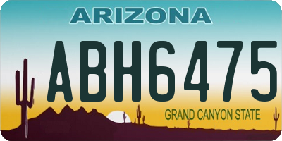 AZ license plate ABH6475