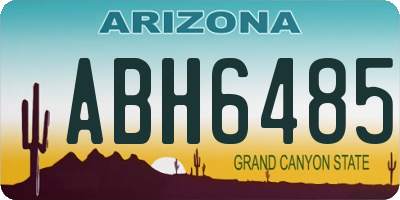 AZ license plate ABH6485