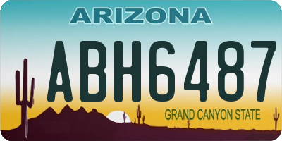 AZ license plate ABH6487