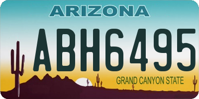 AZ license plate ABH6495
