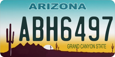 AZ license plate ABH6497