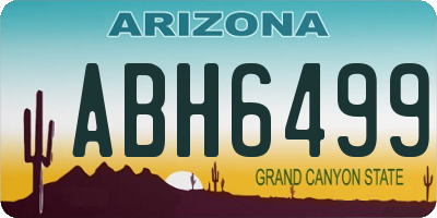 AZ license plate ABH6499