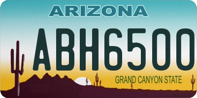 AZ license plate ABH6500