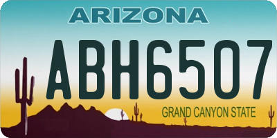 AZ license plate ABH6507