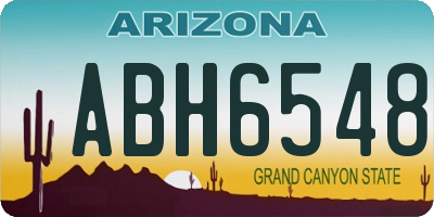 AZ license plate ABH6548
