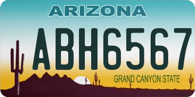 AZ license plate ABH6567