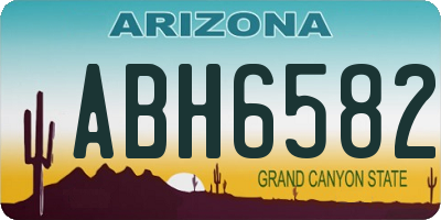 AZ license plate ABH6582