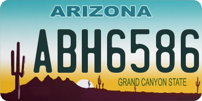 AZ license plate ABH6586