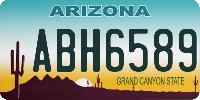 AZ license plate ABH6589
