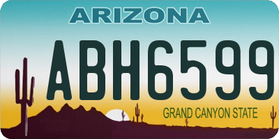 AZ license plate ABH6599