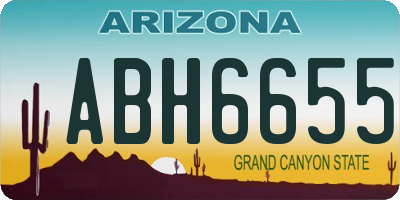 AZ license plate ABH6655