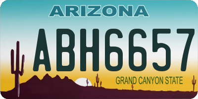 AZ license plate ABH6657