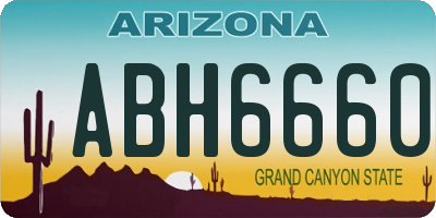 AZ license plate ABH6660