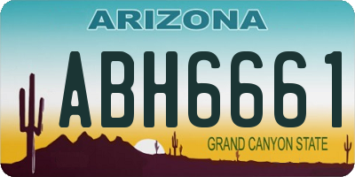 AZ license plate ABH6661