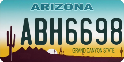 AZ license plate ABH6698