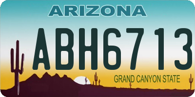 AZ license plate ABH6713