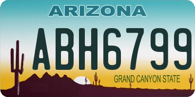 AZ license plate ABH6799