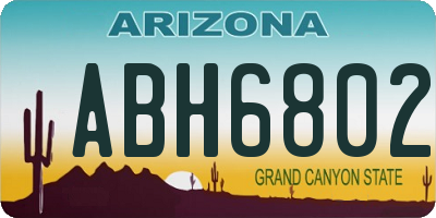 AZ license plate ABH6802