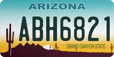 AZ license plate ABH6821