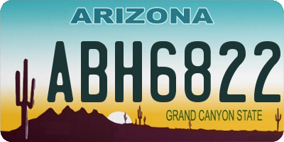 AZ license plate ABH6822