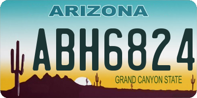 AZ license plate ABH6824