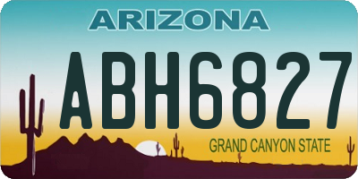 AZ license plate ABH6827