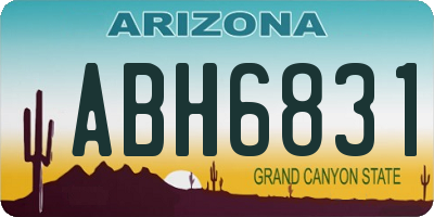 AZ license plate ABH6831