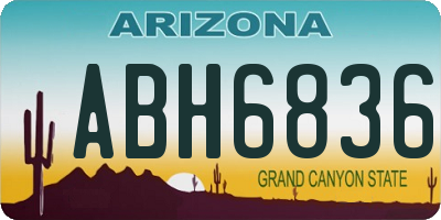 AZ license plate ABH6836