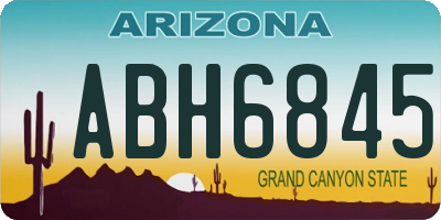 AZ license plate ABH6845