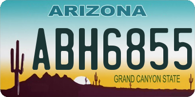 AZ license plate ABH6855