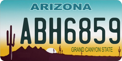 AZ license plate ABH6859