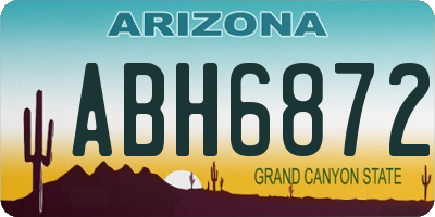AZ license plate ABH6872