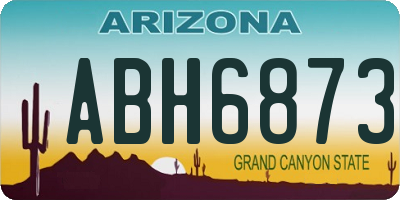 AZ license plate ABH6873