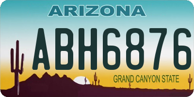 AZ license plate ABH6876
