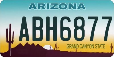 AZ license plate ABH6877