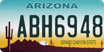 AZ license plate ABH6948